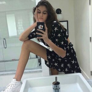 Realisation Par Black Star Print Mini Dress